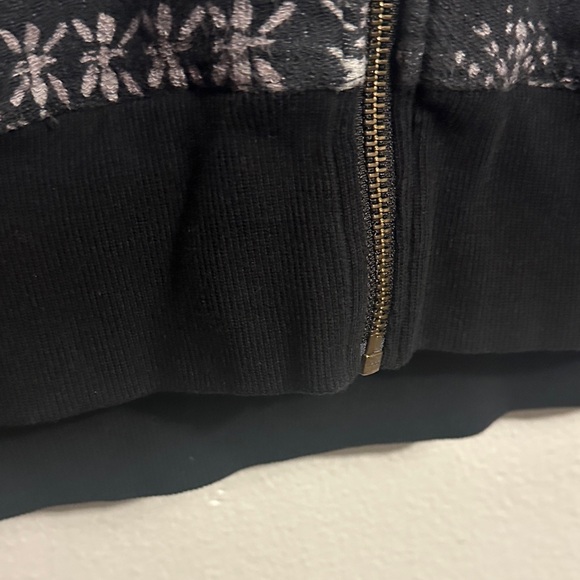 Johnny Was Black Floral & Bandana Patch Zip Hoodie - Picture 8 of 16